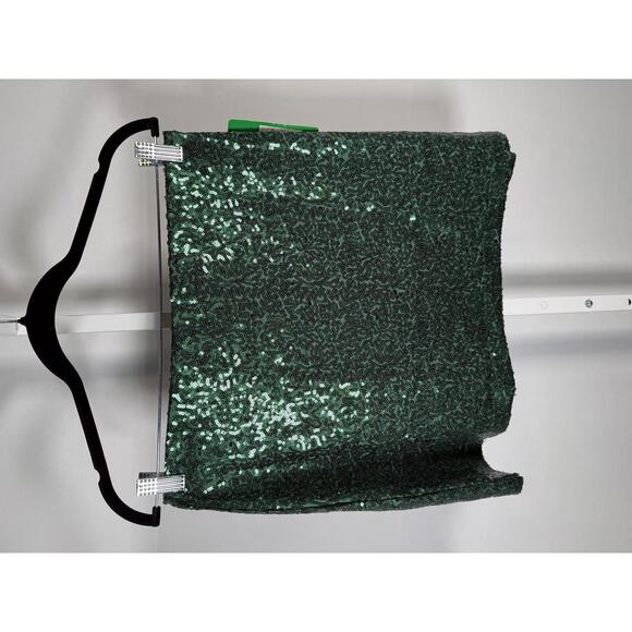NWT Tipsy Elves Dark Green Sequin Skirt Size Large - Picture 2 of 6